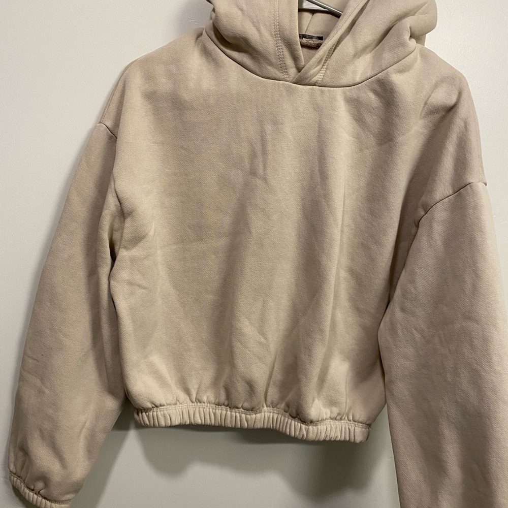 ZARA scrunched cropped hoodie